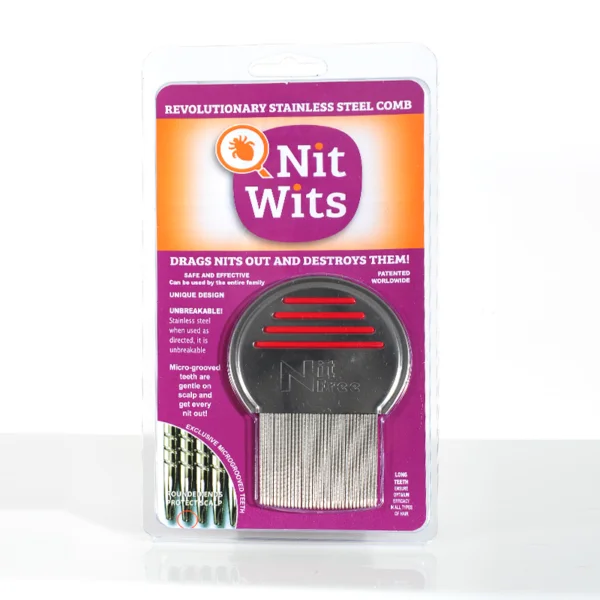 Nit Wits stainless steel comb package front