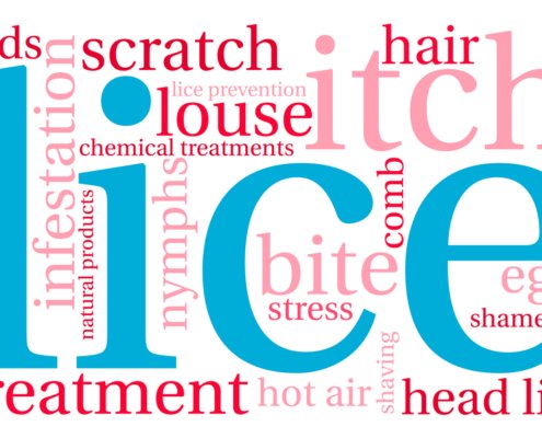 Head lice word cloud