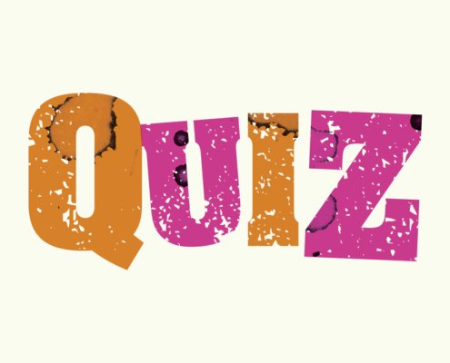 Quiz in bold font
